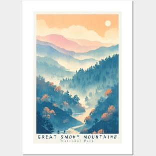 Great Smoky Mountains national park travel poster Posters and Art